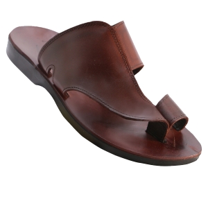 Hale Handmade Men's Leather Jesus Sandals - Brown