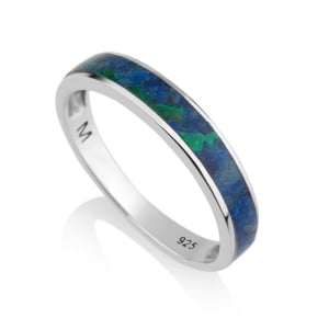 Marina Jewelry 925 Sterling Silver Eilat Stone Ring