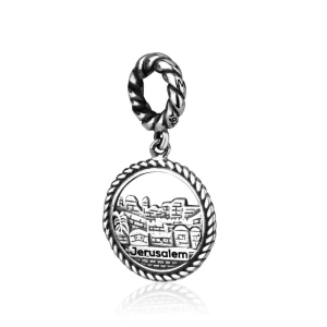 Marina Jewelry 925 Sterling Silver Jerusalem Cityscape Hanging Charm