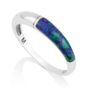 Marina Jewelry Sterling Silver and Eilat Stone Ring