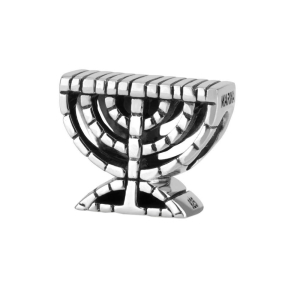 Marina Jewelry Sterling Silver Filigree Menorah Bead Charm