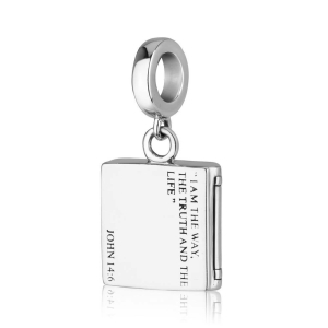 Marina Jewelry Sterling Silver Locket Pendant Charm with Prayer