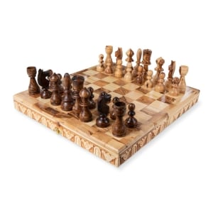 Olive Wood Handmade Chess Set (Available in 2 Sizes)