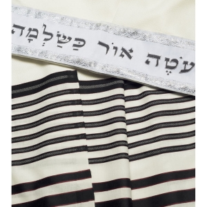 Talitania Or Tallit with Black and White Stripes