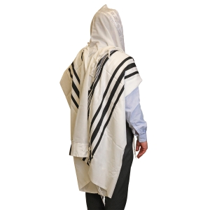 Wool Prima Tallit (Prayer Shawl) – Black