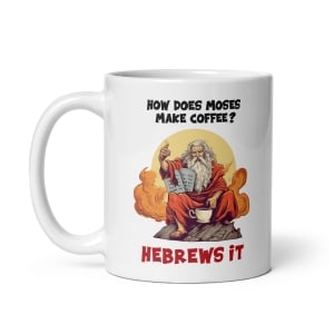 Moses Brews Coffee - White Glossy Mug