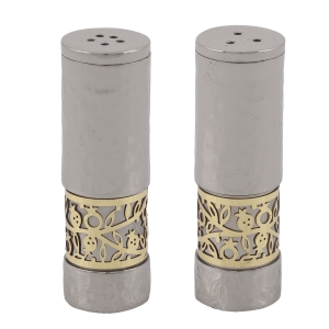 Yair Emanuel Anodized Aluminum Pomegranate Salt and Pepper Shaker Set
