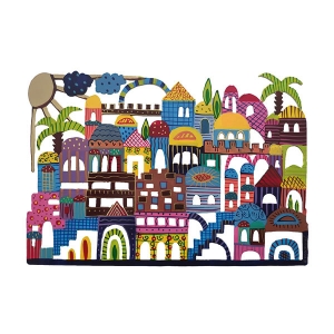 Yair Emanuel Laser-Cut Hand-Painted Jerusalem Wall Art