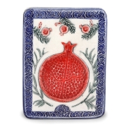Art In Clay Limited Edition Mediterranean Pomegranate Ceramic Plaque Wall Hanging