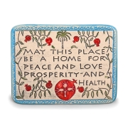 Art In Clay Limited Edition Blessing of the Home Pomegranate Motif Ceramic Plaque Wall Hanging