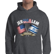 Jerusalem and USA - United We Stand Unisex Hoodie