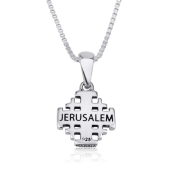 Marina Jewelry Sterling Silver Jerusalem Cross Necklace
