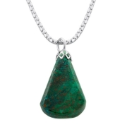 Eilat Stone and Sterling Silver Pear Necklace