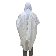 Wool Prima Tallit (Prayer Shawl) – White