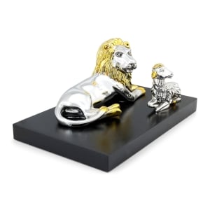 Silver Lion and Lamb Miniature