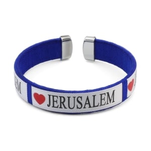 Love Jerusalem Bangle Bracelet in Blue