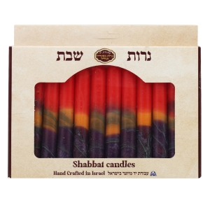 12 Shabbat Candles – Red and Blue
