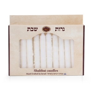 12 Shabbat Candles - White