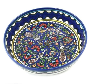 Armenian Ceramic 4 Peacock Bowl