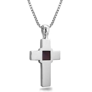 Nano Latin Cross Pendant with Bible Microchip - Silver or Gold