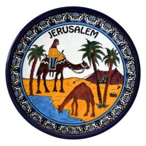 Armenian Ceramic Jerusalem Camel Plate
