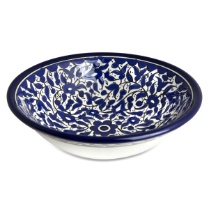 Armenian Ceramics Blue Floral Extra Large Serving Bowl 