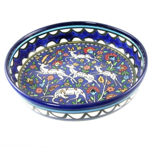 Armenian Ceramic Deer Bowl