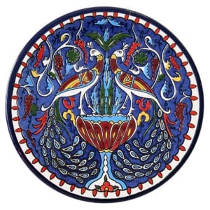 Armenian Ceramic Peacocks Plate
