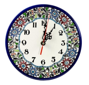 Armenian Ceramic Clock - Flower Motif