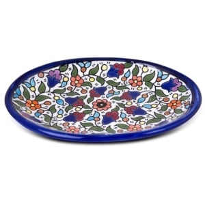 Armenian Ceramic Plate with Floral Motif   