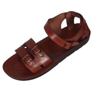 Carmel Handmade Brown Leather Men's Sandals