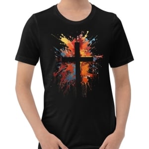 Color Burst Cross T-Shirt - Unisex