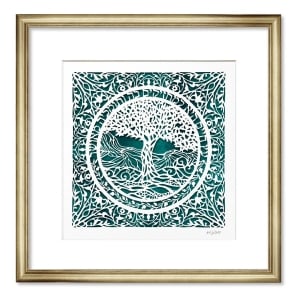 David Fisher Round Laser Cut Tree of Life Papercut (Choice of Color)