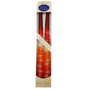 Dipped Taper Candles – Red and Orange