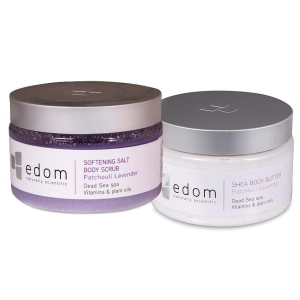 Edom Spa Beauty Body Scrub - Lovelight Lavender & Shea Body Butter - Patchouli Lavender