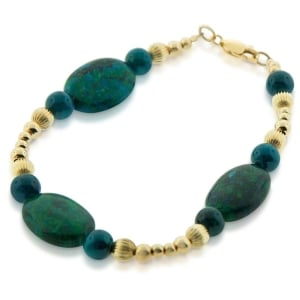 Rafael Jewelry Eilat Stones and Gold-Filled Beads Bracelet