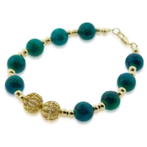 Rafael Jewelry Eilat Stones Bracelet with Gold-Filled Beads