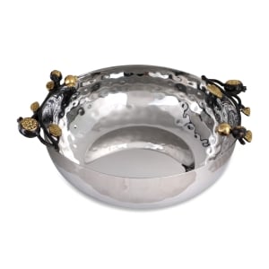 Yair Emanuel Large Stainless Steel Pomegranate Bowl 