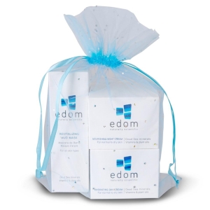 Edom Gift Pack: Face Treat: Hydrating Day Cream, Nourishing Night Cream, Revitalizing Mud Mask