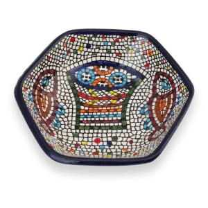 Armenian Ceramic Fish Hexagonal Bowl