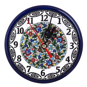 Armenian Ceramic Floral Clock - Small