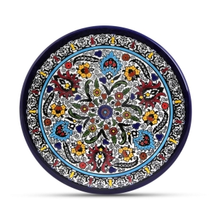 Armenian Ceramics Multicolored Floral Plate 