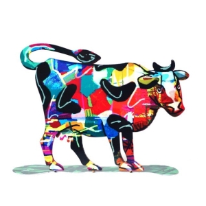 Freestanding Shalva Cow Sculpture by David Gerstein