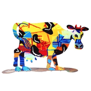 David Gerstein Signed "Hulda" Cow Sculpture