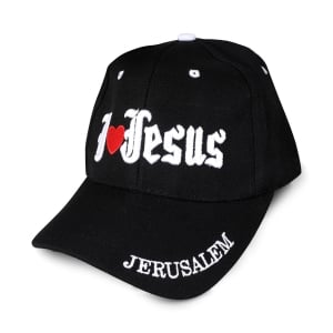 I Love Jesus Baseball Cap - Black