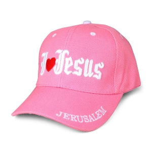 I Love Jesus Baseball Cap – Pink