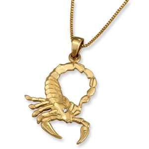 Anbinder 14K Yellow Gold Zodiac Scorpio Pendant with Diamond Accent