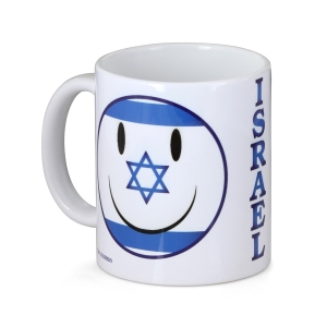 Israel Flag Smiley Face Mug
