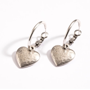 Danon Jewelry "Bittersweet" Heart Earrings - Silver-Plated