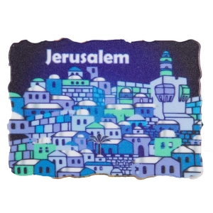 Blue Jerusalem Magnet